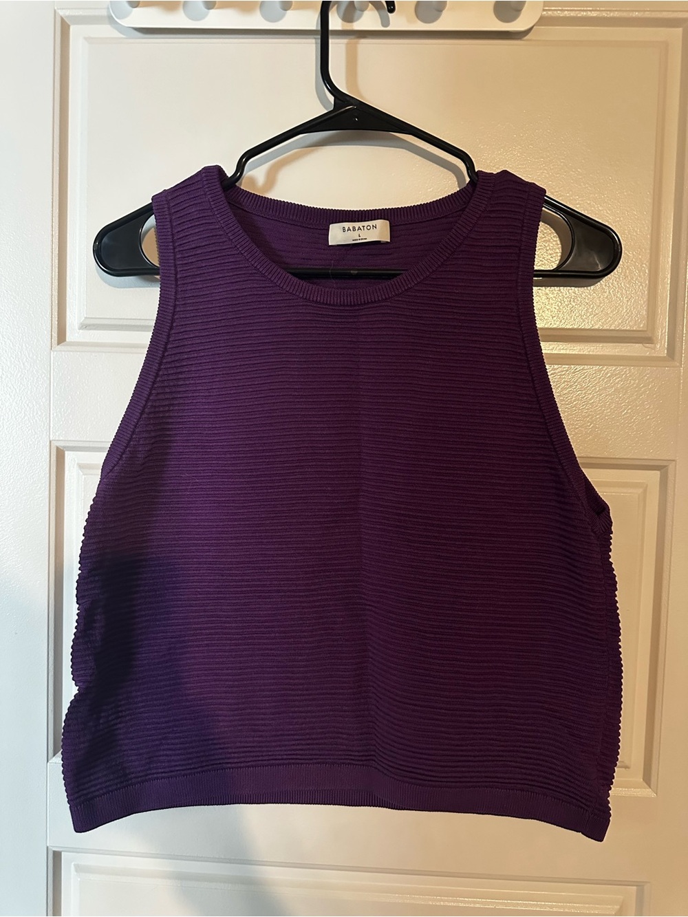 Babaton Deep Purple Ribbed Tank